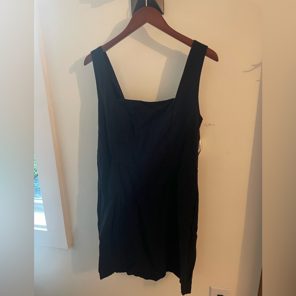 NWT Old Navy black linen dress size L